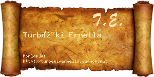 Turbéki Ernella névjegykártya
